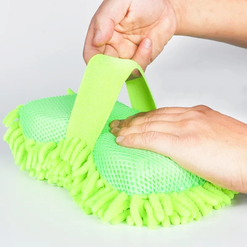 Microfiber Car Washer Sponge Cleaning Car Care Detailing Brushes Washing Towel Auto Gloves Styling Accessories